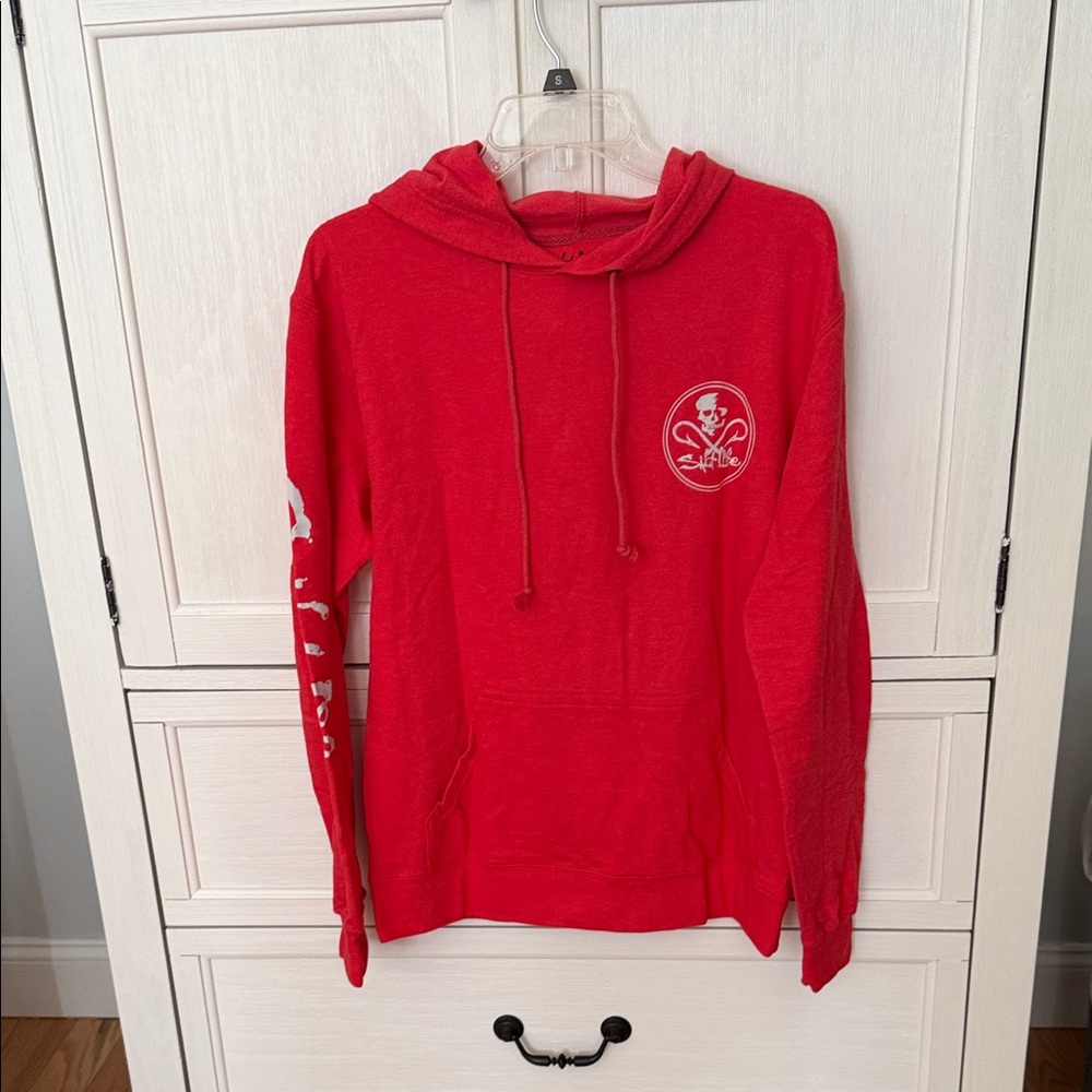 Salt Life Red Pullover Hoodie with Black Logo